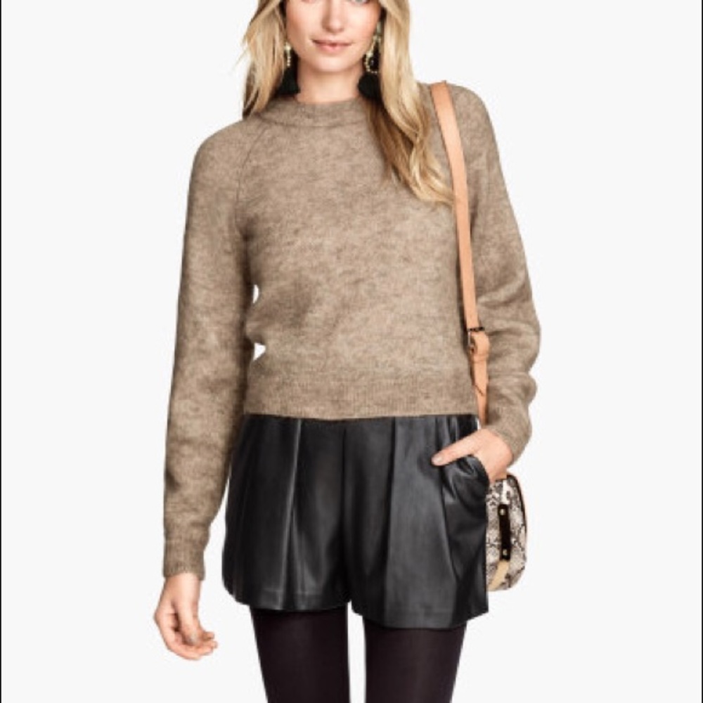 Vegan leather shorts